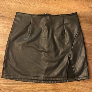 Faux leather skirt